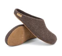 Magicfelt Filz-Hausschuh 713 - Damen & Herren Pantoffeln aus 100% Schurwolle Bergschaf Braun, 44