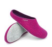 Magicfelt Filz-Hausschuh AP 701 aus 100% Merino-Wolle | Pantoffeln für Damen & Herren mit hochwertiger Ledersohle - Made in Tirol