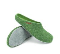Magicfelt Filz-Hausschuh AP 701 aus reiner Merino-Wolle | Pantoffeln für Damen & Herren Dark Green, 45