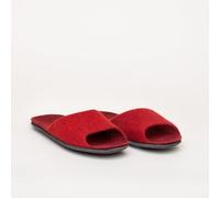 Magicfelt Filz-Sandale 722 für Damen aus 100% Merino-Wolle - Nachhaltige Sandale mit komfortabler Filz-Latex-Sohle mittel-rot 39