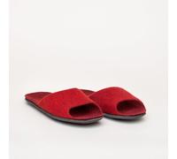 Magicfelt Filz-Sandale 722 für Damen aus 100% Merino-Wolle - Nachhaltige Sandale mit komfortabler Filz-Latex-Sohle mittel-rot 36