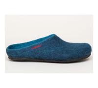 Magicfelt Filzpantoffeln 709 aus Mulesing-freier Merino-Schurwolle - Handgefertigte & anatomisch geformte Hausschuhe für Damen & Herren Größe EU 36-50 - Filzclogs mit Filz-Latex-Sohle Dark Petrol, 44