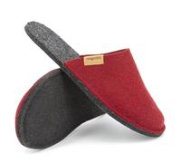 Magicfelt Filz-Pantoffel Magic Travel für Damen & Herren aus recycelter Wolle | Info: Doppelgrößen (36/37-38/39-40/41-42/43-44/45-46/47) Re-Red | 36/37