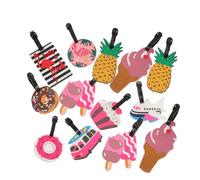 MAGICLULU 10 Stück Reisegepäckanhänger Kofferanhänger aus PVC, Cartoon Stil mit Flamingo, wiederverwendbar, für Damenkoffer