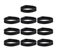 MAGICLULU 10 Stück Uhrenarmband Halteringe aus Geruchlosem Langlebigem Material 18mm Abnehmbare Armbandschlaufen Schwarzes Echtleder Kompatibel mit Meisten Uhrenarmbändern Angenehmes