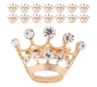 MAGICLULU 15 Stück Goldene Kronen Broschen Kleiner Anstecknadeln aus Legierung für Damen Schmuckaccessoire für Kleider Anzüge Schals bei Hochzeitsfeiern