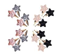 MAGICLULU 16 Stück Glitzernde Stern Haarspangen für Dünnes Haar Pony Haarclips mit Schnappverschluss Sicherer Halt Vielseitiger Haarschmuck für Mädchen und Frauen