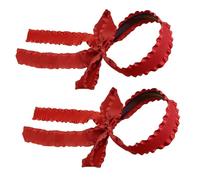 MAGICLULU 2 Stück Rote Haarbänder mit Band Stilvolle Haarreifen für Damen und Mädchen Komfortabel Vielseitig Einsetzbar als Haaraccessoire bei Festen Partys und Hochzeiten