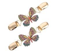 MAGICLULU 2 Stück Schmetterling Broschen Schal Clips für Strickjacke Pullover Feine Emaille Modische Pullover Clips Langlebig Praktisch als Geschenk für Frauen und Freunde