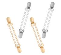 MAGICLULU 4 Stück Metalische Strickjacken Clips mit Vintage Stil Zuverlässige Pullover Schalhalter Taillierende Kleider Clips für Damen Vielseitige Broschen Verschluss für Cardigan Umhang