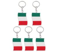 MAGICLULU 5 Stück Pack PVC Schlüsselanhänger Italienische Flagge mit Zinklegierung Robuster Handtaschen und Rucksack Anhänger Cartoon Design Vielseitig als Geschenk oder Souvenir