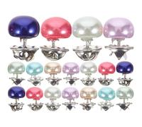 MAGICLULU Bunte Perlen Knöpfe ohne Nähen 20 Stück Modische Ersatzknöpfe für Damenblusen und Jeans mit Einfache Anwendung zum Kleidungsschutz Zufällige Farben