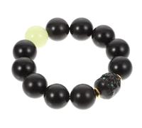 MAGICLULU Ebenholz Armband Komfortabel und Frei von Graten mit Schwarzen Holzperlen Vintage Stil Buddhistisches Schmuckstück für Armbänder und Handgefertigten Schmuck