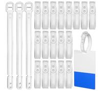 MAGICLULU Gepäckanhängerschlaufen Packung 100 Kunststoff Transparente Beschädigungsresistent und Leicht Stück für Koffer Rucksäcke für Reisen