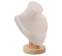 MAGICLULU Holz Schmuckständer mit Schmuckpuppe Halsketten und Ohrringhalter Kleiner Schmuckbüsten Präsentationsständer mit Sockel Schmuckdisplay für Händler und Messestand