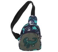 MAGICLULU Kinder Brustbeutel Dinosaurier aus Nylon mit Reibungslosem Reißverschluss und Komfortablem Tragegefühl Modische Gürteltasche für Jungen und Mädchen zur Street Photography