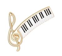 MAGICLULU Klavierbrosche Filigrane Musiknoten Elegante aus Zinklegierung in Silber Anstecknadel für Damen als Party Schmuck für Musikliebhaber
