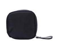 MAGICLULU Kosmetiktasche Kleiner Tragbare Kulturbeutel S Kompakte Reise Make Up Tasche Schwarz mit Rotem Innenfutter
