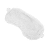 MAGICLULU Niedliche Weiße Plüsch Schlafmaske für Frauen Weiche Augenbinde zum Schlafen und Reisen Lichtblockierend und Komfortabel für Erholsame Nächte