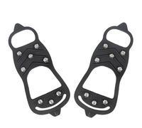 MAGICLULU Schwarz 1 Paar Schneeeiskrallen Steigeisen Überschuhe aus Tpe und Metall mit Rutschfesten Zähnen für Schuhe und Stiefel im Winter Outdoor Einsatz