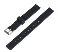 MAGICLULU Silikonarmband Uhrarmband für Uhr 16mm und Schweißresistent Ersatzarmband Schwarz Passend für Sport und Alltag Unisex