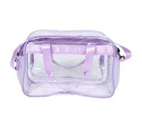 MAGICLULU Transparente Sporttasche Damen Große Kapazität PVC Violett für Fitnessstudio und Reisen mit Make Up Organizer