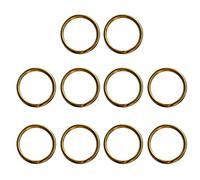 MagiDeal 10 Messing Schlüsselanhänger runde Schlüsselringe Schlüsselring, Gold 20mm