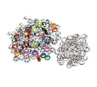 MagiDeal 100 Stück Metall Bunte runde Ösen/Eyelets/Nieten gemischte Farben - wie Bild, 6mm