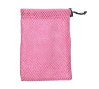 MagiDeal Kleine Netztasche mit Kordelzug, Stoffsack, Turnbeutel mit Kordelzug, robuste Netztasche, Aufbewahrungstasche für Strandspielzeug, Golfbälle, Camping, Rosa