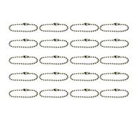 MagiDeal Schlüsselanhänger mit Kugelperlen, 2,4 mm x 10 cm, 20 Stück