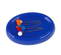 Magnet-Nadelkissen mit 10 feinen Stecknadeln blau