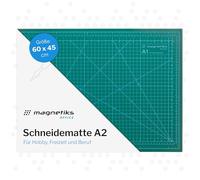 magnetiks Schneidematte DIN A2 - Schneideunterlage - selbstheilend doppelseitig grün 60x45cm