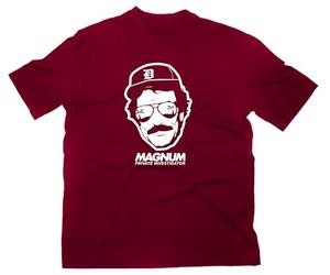 Magnum Private Investigator PI Fan T-Shirt, 80er 90er Retro TV Show Serie Kult, M, Maroon