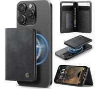 MagSafe Wallet 4 Kartenfächer RFID Schutz PU Leder iPhone Schwarz