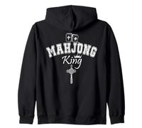 Mahjong King of Tiles Mens Mahjaholic Men It's Mahjong Time Kapuzenjacke