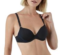 Maidenform Bügel-BHs für Damen, One Fab Fit Demi-T-Shirt, wandelbare BHs, Schwarz/Marineblau Eclipse, 85C