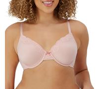 Maidenform Damen Bra with Underwire, Comfort Devotion Full Coverage Bras for Women T-Shirt-BH, Durchsichtig, Transparentes Blassrosa/Dunkelmalve, 90D