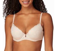 Maidenform Damen Comfort Devotion Your Lift Bügel Spitzenbesatz, wandelbare Träger BH, Undurchsichtige, Sandshell, 80D