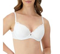 Maidenform Damen Comfort Devotion Your Lift Bügel Spitzenbesatz, wandelbare Träger BH, Undurchsichtige, weiß, 75C