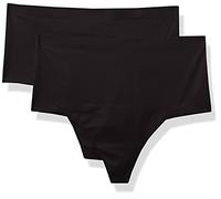 Maidenform Damen Cover Your Bases 2 Pack Thong Tangahöschen, Black, L