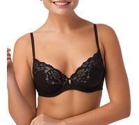 Maidenform Damen Comfort Devotion Your Lift Underwire Bra with Lace Trim, Convertible Straps BH, Undurchsichtige, Schwarz/Abendrot, 80C