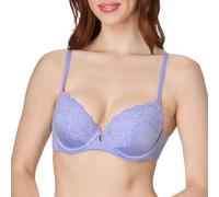 Maidenform Damen-Push-up-BH mit Mikrofaser, Komfort-Bügel-BHS für Damen, wandelbar, Spitze, Blue Beyond W/Lavender Moon, 85C