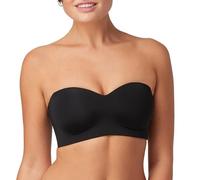 Maidenform Damen Taillierter trägerloser bügelloser BH, Blickdicht, Schwarz, Medium