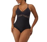 Maidenform Damen, Tame Your Lace, Firm Tummy Control, Wireless Bodysuit Shapewear Ganzkörper-Body, Black, L