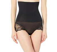 Maidenform Damen Tame Your Tummy Spitzenhöschen mit hoher Taille zähmen Ihren Bauch, Schwarze Spitze, M