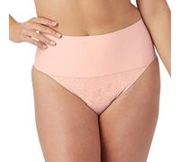Maidenform Damen Tame Your Tummy Shaping Lace Thong with Cool Comfort Taillen-Shapewear, Pink Pirouette Spitze, Small