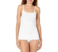 Maidenform Damen Tank Top, Bauchkontrolle, Shapewear für Frauen, Rückenglättendes Fajas Cami (Auch Übergröße) Camisole, Weiss/opulenter Garten, XXX-Large