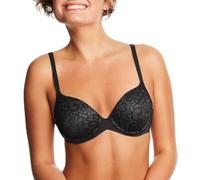 Maidenform Damen Underwire, One Fab Fit Demi Bra, Convertible Bras for Women T-Shirt-BH, Undurchsichtige, Schwarz/Carbon Grau, 90B