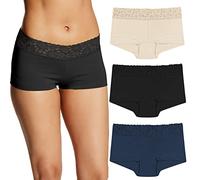 Maidenform Damen-Unterwäsche, Boyshorts, Stretch, Baumwolle, Panties, 3er-Pack, XXL