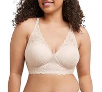 Maidenform Damen Wireless Bralette, Pure Comfort Longline, Convertible Bra for Women BH, Undurchsichtige, Sandshell Bloom Lace, 90D